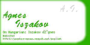 agnes iszakov business card